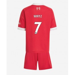 Liverpool Florian Wirtz #7 Thuis tenue Kids 2025-26 Korte Mouw (+ Korte broeken)